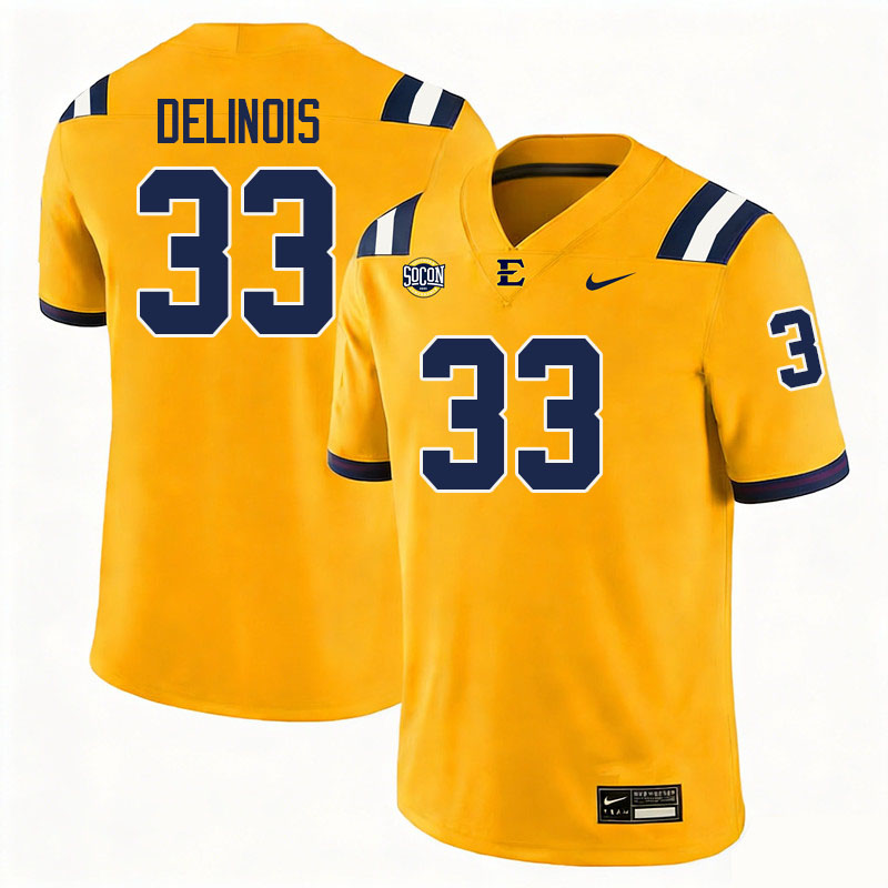 East Tennessee State Buccaneers #33 Dre Delinois College Football Jerseys,Uniforms-Gold